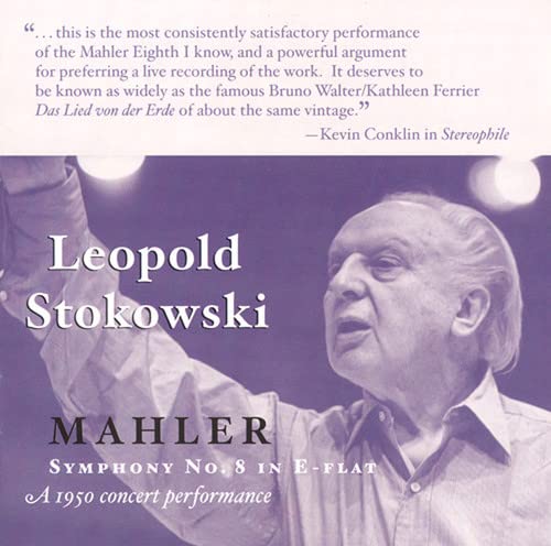 Leopold Stokowski conducting, album cover for Mahler’s Symphony No. 8, 1950.