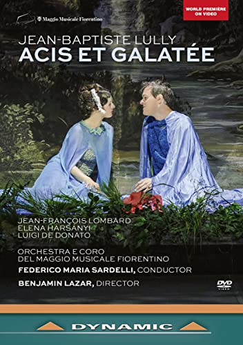 DVD cover for Lully’s “Acis et Galatée” opera featuring two performers.