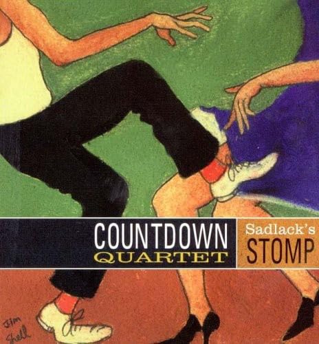 CD cover art depicting stylized legs and feet dancing, text “Countdown Quartet”.