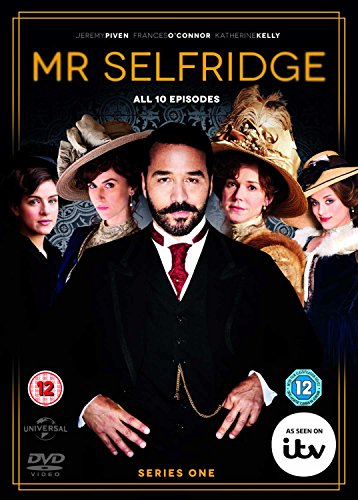 DVD cover for Mr Selfridge Series 1 featuring the main cast in period clothing.