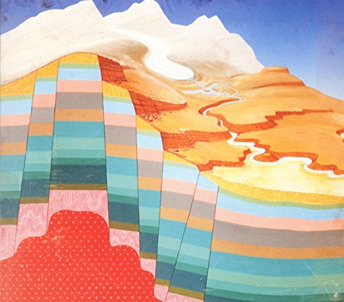 CD cover art: colorful, abstract landscape with mountains and river.