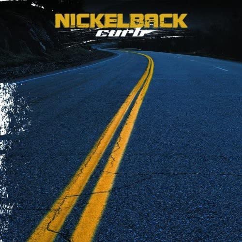 Nickelback “Curb” CD cover: winding road with yellow lines, dark mountains.