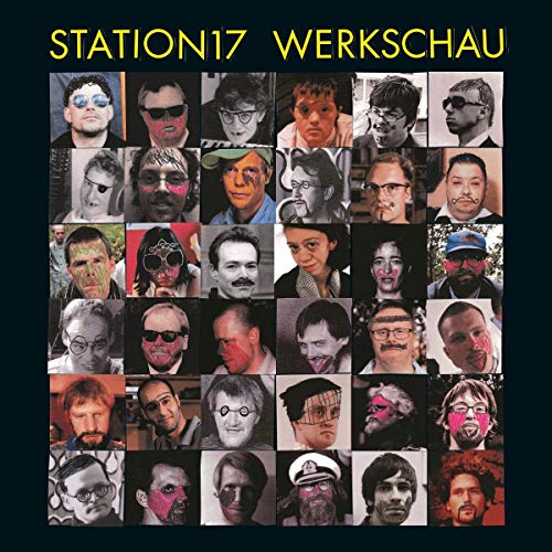CD cover with a grid of diverse portrait photos, some altered.