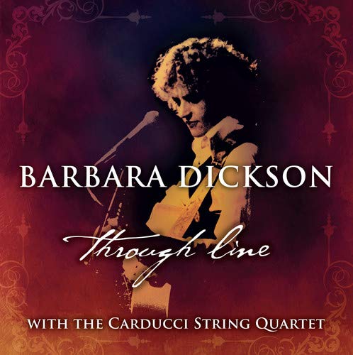 CD cover: Barbara Dickson singing into a microphone, ornate red background.