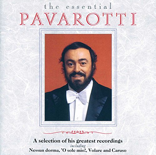 CD cover featuring Luciano Pavarotti in a suit, smiling at the camera.