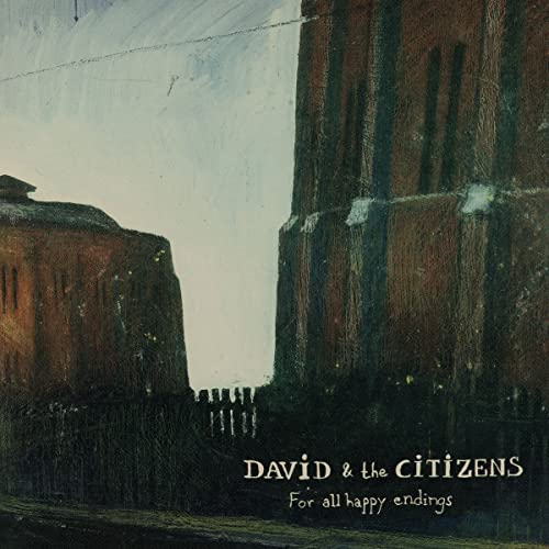 Album cover for David & The Citizens, featuring painted buildings.