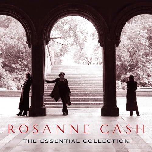 Rosanne Cash album cover: woman standing under arched doorways, stairs visible.
