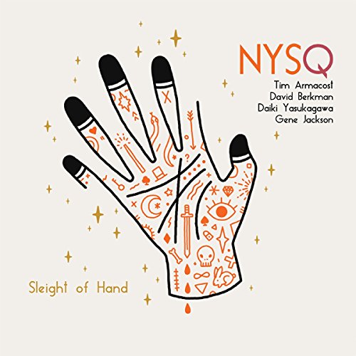 CD cover: black hand illustration with symbols, text “Sleight Of Hand”.