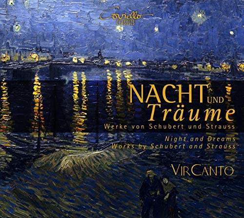 CD cover: starry night landscape with text "Nacht und Träume.