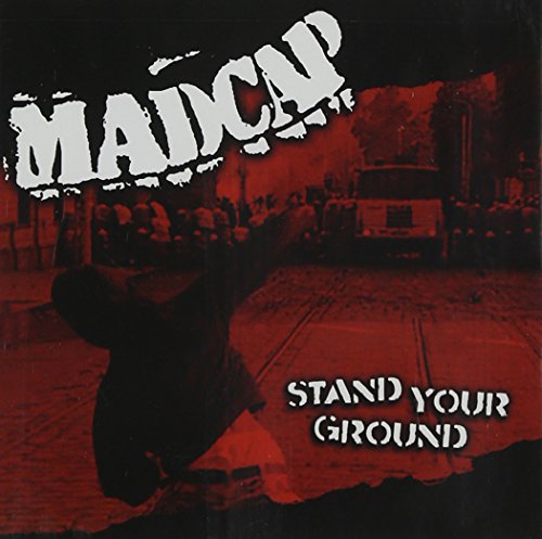 CD cover for Madcap’s “Stand Your Ground” with a figure and crowd.