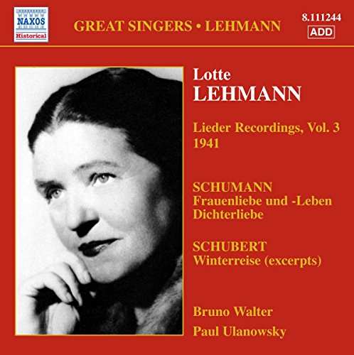 CD cover featuring a black and white portrait of Lotte Lehmann.