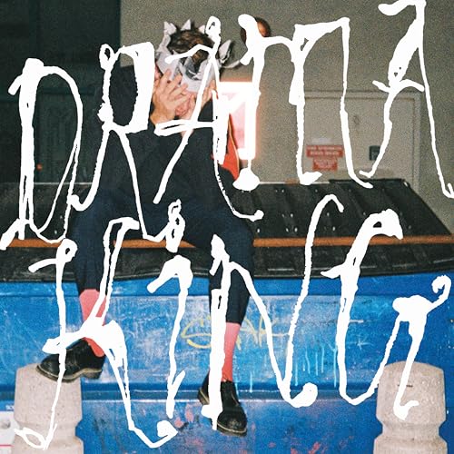 Person with face partially obscured by mask, album cover art.