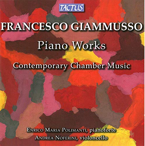CD cover for "Piano Works" by Polimanti and Noferini, abstract art.