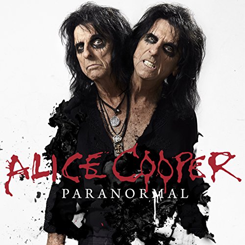 Alice Cooper’s “Paranormal” album cover featuring a dual image of the artist.
