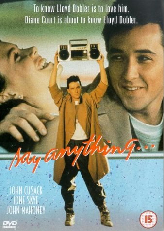 Say Anything" DVD cover featuring a man holding a boombox aloft.