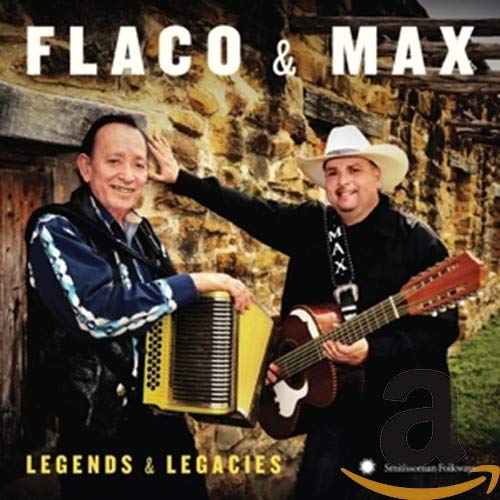 CD cover of two men with an accordion and guitar in front of ruins.