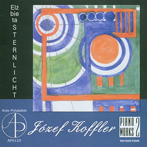 CD cover with abstract geometric painting in blue, orange, and red.