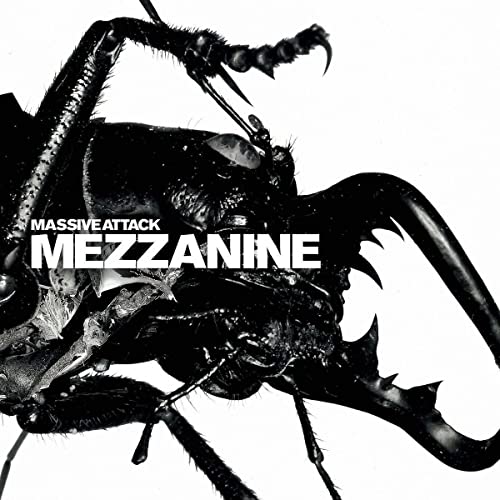 Black and white image of a large insect with sharp features and text overlay.