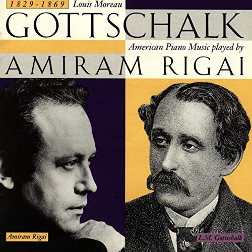 CD cover featuring portraits of Amiram Rigai and Louis Moreau Gottschalk.