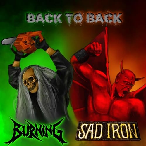 CD cover: skeleton and devil facing each other, fiery background.