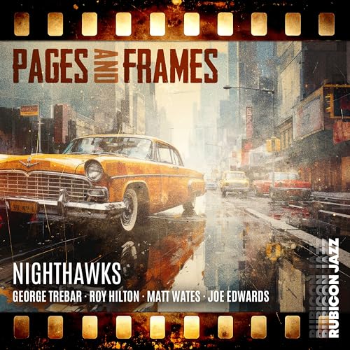 CD cover featuring a vintage yellow car on a rainy city street.