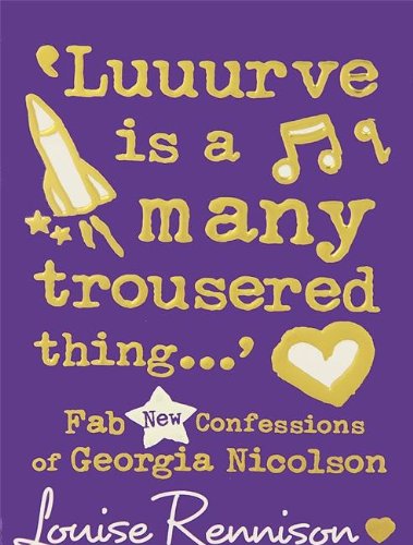 Purple book cover with gold lettering and illustrations of a rocket, heart, and music notes.