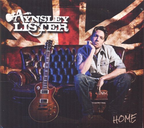 Aynsley Lister album cover with musician, guitar, and Union Jack backdrop.