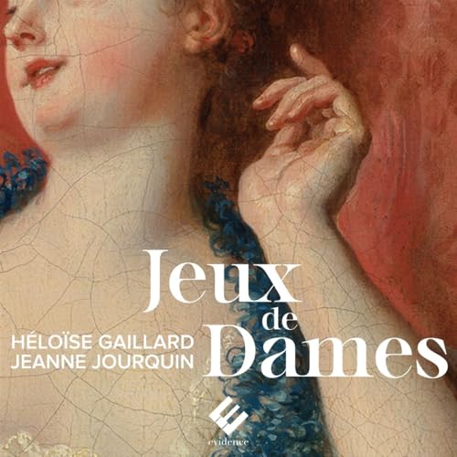 Close-up of a woman’s face and hand with album title “Jeux de Dames.”