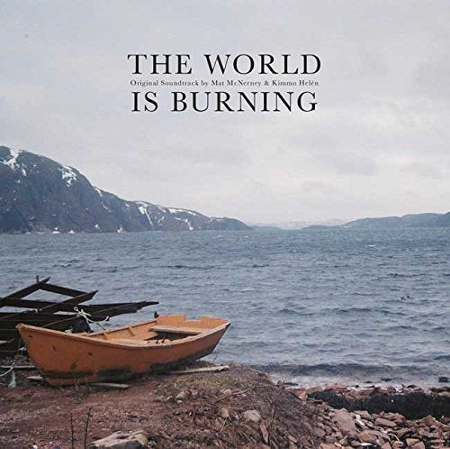 CD cover: orange boat on a shoreline with mountains in the distance.