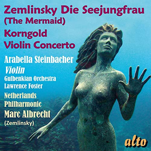 CD cover featuring a bronze mermaid statue underwater, text details artists and works.