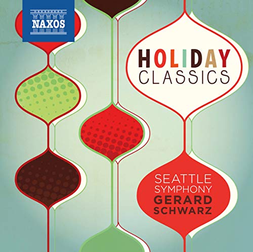 CD cover with colorful, stylized ornaments and “Holiday Classics” text.