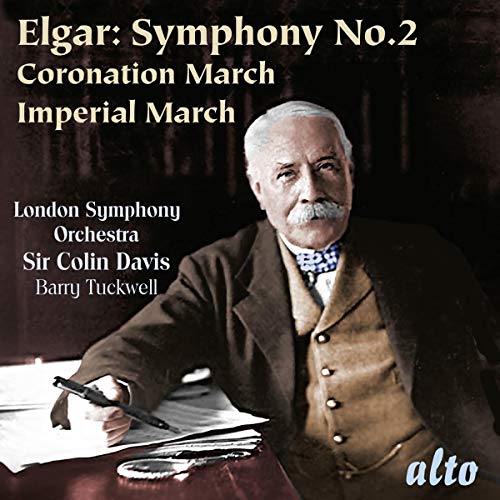 CD cover featuring portrait of Sir Colin Davis and Elgar’s Symphony No.2.