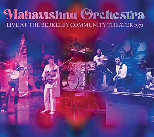 Mahavishnu Orchestra live album cover featuring the band performing onstage.