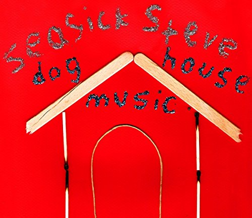 Seasick Steve “Dog House Music” CD cover with a red background and wooden house.