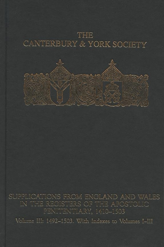 Supplications from England and Wales in the Registers of the Apostolic Penitentiary