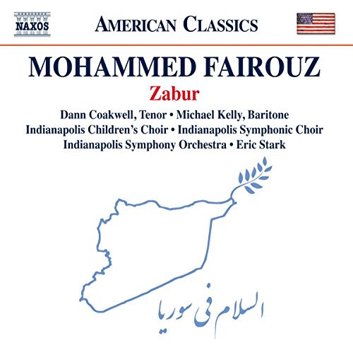 CD cover for "Zabur" by Mohammed Fairouz, featuring a map and olive branch.