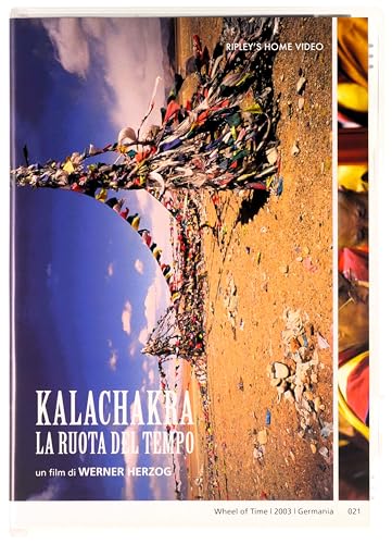 DVD cover for āKalachakra - La Ruota Del Tempoā featuring colorful prayer flags.