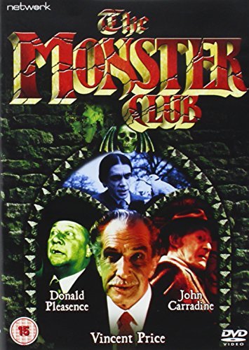 DVD cover for "The Monster Club" featuring horror actors Vincent Price, Donald Pleasence, and John Carradine.