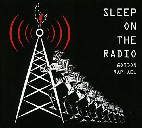 CD cover: radio tower with figures, black and red design.