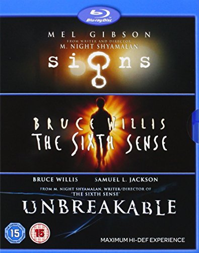 Blu-ray cover for "Signs" and "Unbreakable" directed by M. Night Shyamalan.