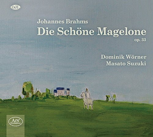 CD cover for Johannes Brahmsā āDie Schƶne Mageloneā with landscape painting.
