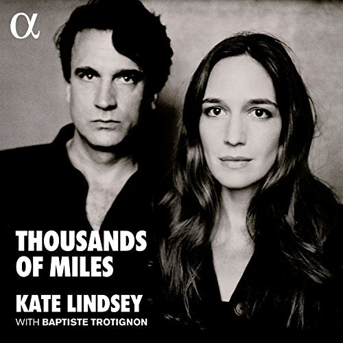Black and white portrait of Kate Lindsey and Baptiste Troti, album cover.