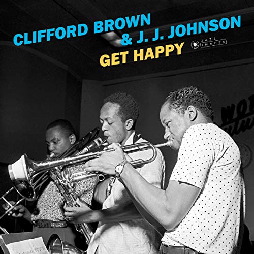 Black and white album cover featuring Clifford Brown and J.J. Johnson playing trumpets.