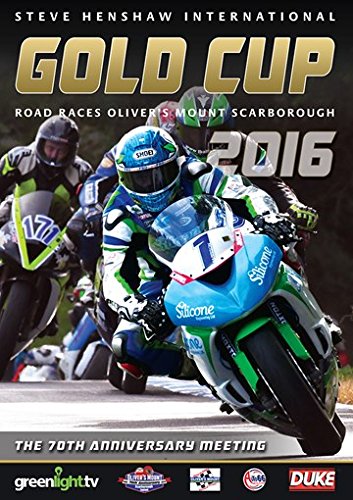 DVD cover featuring motorcycle racers competing at Scarborough’s Gold Cup 2016.