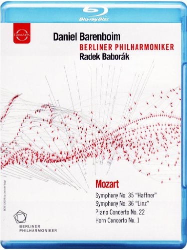 Blu-ray case for Daniel Barenboim’s Mozart concert with the Berliner Philharmoniker.