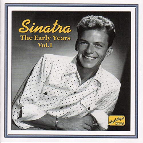 Frank Sinatra’s CD cover featuring a young, smiling Sinatra in a patterned shirt.