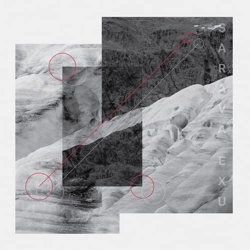 CD cover for Ricardo Donoso’s “Saravá Exu” with abstract, layered imagery.