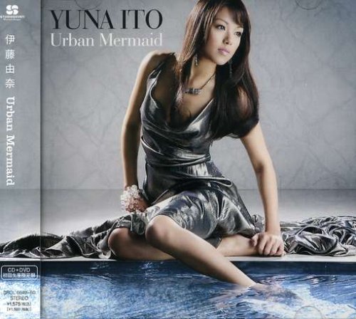 CD cover featuring Yuna Ito in a silver dress, seated by water.