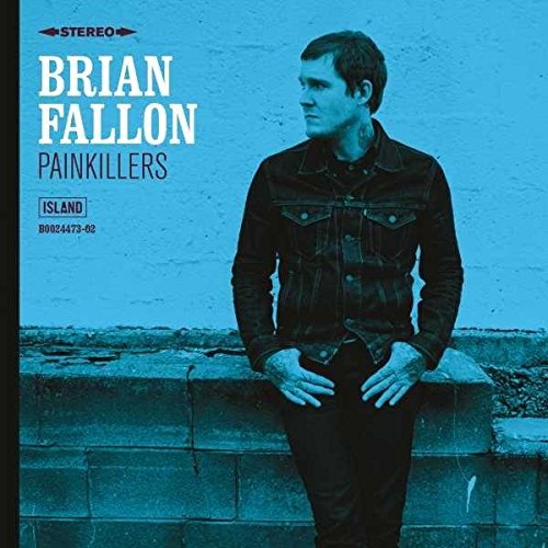 Album cover for Brian Fallon’s “Painkillers” featuring a portrait of the artist.