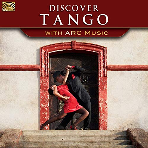 CD cover for “Discover Tango” featuring a couple dancing tango.